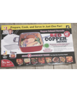 Telebrands 10&quot; Red Copper Square Frying/Grill Square Pan - $909.39 MXN