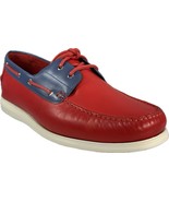 COLE HAAN MEN&#39;S CORNEL 2 EYE RED LEATHER BOAT SHOES C32581 - $89.99