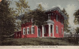 Galena Illinois Il~Civil War General Grant&#39;s Home After WAR~1910 Postcard - £6.56 GBP