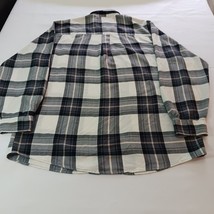 Northwest Blue Shirt Mens L Tall Green & White Plaid Vintage Flannel Long Sleeve image 13