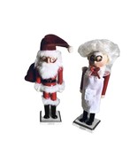 Christmas Seasonal Wood Winter Traditional Mr/Mrs Santa Claus Nutcracker... - $228.14 CAD