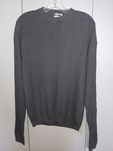 VISITOR MEN&#39;S LS CREW-NECK GRAY SILK/VISCOSE SWEATER-L-NWOT-THIN/TEXTURE... - £7.58 GBP