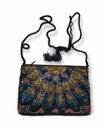 Beautiful Vintage Beaded Women’s Crossbody Purse Evening Bag 5.5 x 8.5” ... - $66.50 CAD