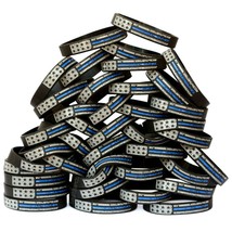 100 Worn Distressed USA Flag Wristbands with The Thin Blue Line Police S... - £46.70 GBP