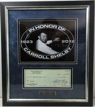 Carroll Shelby Framed Autograph Check #2391 dtd June 13 1963 - £787.25 GBP