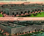 Vtg CT Postcard Detroit Michigan - Studebaker Corporation Plants No 1 &amp; ... - $6.88