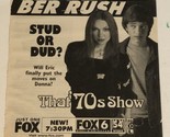 That 70’s Show Tv Guide Print Ad Laura Prepon Topher Grace TPA10 - £4.72 GBP