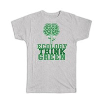 Ecology Think Green Brain : Gift T-Shirt Kraft Design Nature Friendly Non Pollut - £14.08 GBP