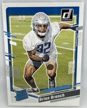 2023 Donruss Optic Rated Rookie Brian Branch RC Detroit Lions #328 - £1.47 GBP