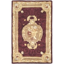 SAFAVIEH Empire Collection 2&#39; x 3&#39; Dark Red / Dark Beige EM414A Handmade Traditi - $79.99