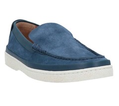 Ermenegildo Zegna Oasi Men&#39;s Loafer State Blue Suede Shoes Size US 12 EU 11 - £277.09 GBP