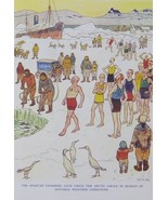 Punch Cartoon Art - The Spartan Swimming club - George Morrow (1934)- Fr... - £25.94 GBP