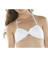 Womens Bikini Top Junior Girls SO White Crochet Bandeau Swimsuit $30 NEW... - $7.92