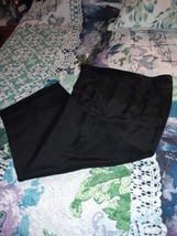Josephine Chaus Women&#39;s Silk Front Pleated Dress Pants, Black Size 16, Zipper an - £24.32 GBP