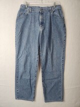 Lee Womens Mid-Rise Relaxed Fit Tapered Leg Jeans Size 14 Blue Denim - $19.68