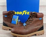 Goodyear Maverik Steel Toe Work Boots Brown Slip Resistant Men&#39;s Size 12 - $56.09