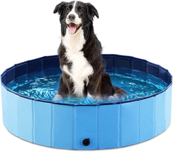 Foldable Dog Pet Bath Pool Collapsible Dog Pet Pool Bathing Tub Kiddie Pool Dogg - £29.64 GBP