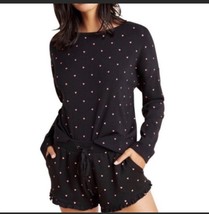 Plush Ultra Soft Pajama Shorts Set Hearts Revolve Small NWT New - $36.62