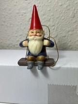 Uniboek  Gnome Swinging Plastic Ornament  Hong Kong 1982 - $15.00
