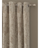 Botanical Tan Linen Blackout Curtains With Grommet Header - Set of 2 Cur... - £23.60 GBP+