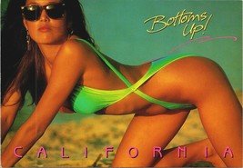 California Bottoms Up! Girl Postcard Risque Ocean 90&#39;s 80&#39;s Pinup Beach Butt Bum - £9.32 GBP