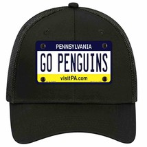 Go Penguins Novelty Black Mesh License Plate Hat Tag - £23.31 GBP