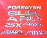 03 - 05 Subaru Forester 2.5x AWD Side Pillars &amp; Rear Emblem Logo Namepla... - $40.49
