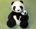 14&quot; PEOPLE PALS PANDA BEAR WITH BABY CUB PLUSH STUFFED ANIMAL TOY BLACK ... - £10.79 GBP
