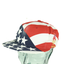Vintage 90s 1996 Atlanta Olympics USA Flag Spell Out Snapback Hat Stars Stripes - £23.77 GBP