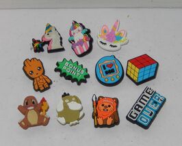 11pc Shoe Charms Set 90s Retro Gamer Pokemon Groot Unicorn Wicket Ewok C... - $9.85