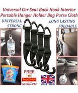 4x Car Seat Headrest Back Hanger Organizer Clothes Hook Bag Purse Coat H... - $6.60