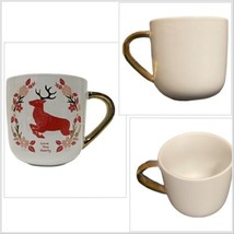 Threshold Mug I Love You Deerly Stoneware Coffee Deer Red White Holiday Cup - £17.40 GBP