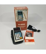 Vintage Texas Instruments TI-2550 Electronic Memory Calculator Case &amp; Ad... - £33.85 GBP