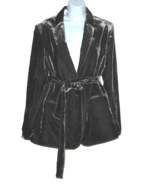 Ann Taylor Women&#39;s Gray Shiny Velour Blazer Sport Jacket Size 10 - £59.22 GBP