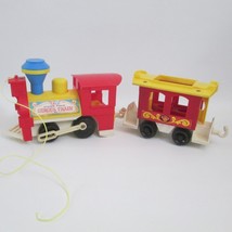 Fisher Price Little People Circus Train Lot 991 Engine Caboose 1973 - £20.60 GBP