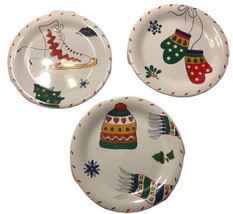 3 Skating by Crate &amp; Barrel Plates Skating Theme Hat/Scarf/Mitten Julia ... - £23.35 GBP