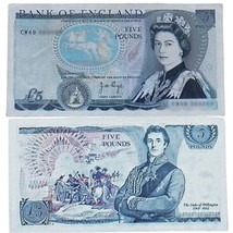One Queen Elizabeth QE II 1971-1980 J B Page United Kingdom £5 Pound Bank Note - £102.25 GBP