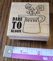 Lynette Anderson Taylor Studio G Dare To Bloom Flowers in a Pot Rubber Stamp - £5.44 GBP