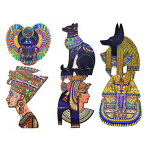 Egyptian Pharaoh&#39;s Special-shaped Wooden Jigsaw Puzzle Toy - £15.56 GBP+