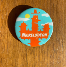 Nickelodeon Cowboy Cactus Logo Button Pin - £22.77 GBP