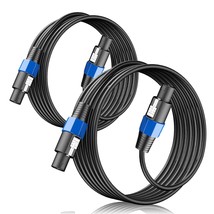 Professional 12Awg Gauge Wire Audio Speaker Cable With Twist Lock, Wdpqyy 2-Pack - £31.58 GBP