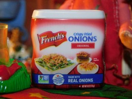 French&#39;s Crispy Fried Onions Zuru Mini brands fits Barbie Dollhouse Miniature - £4.72 GBP