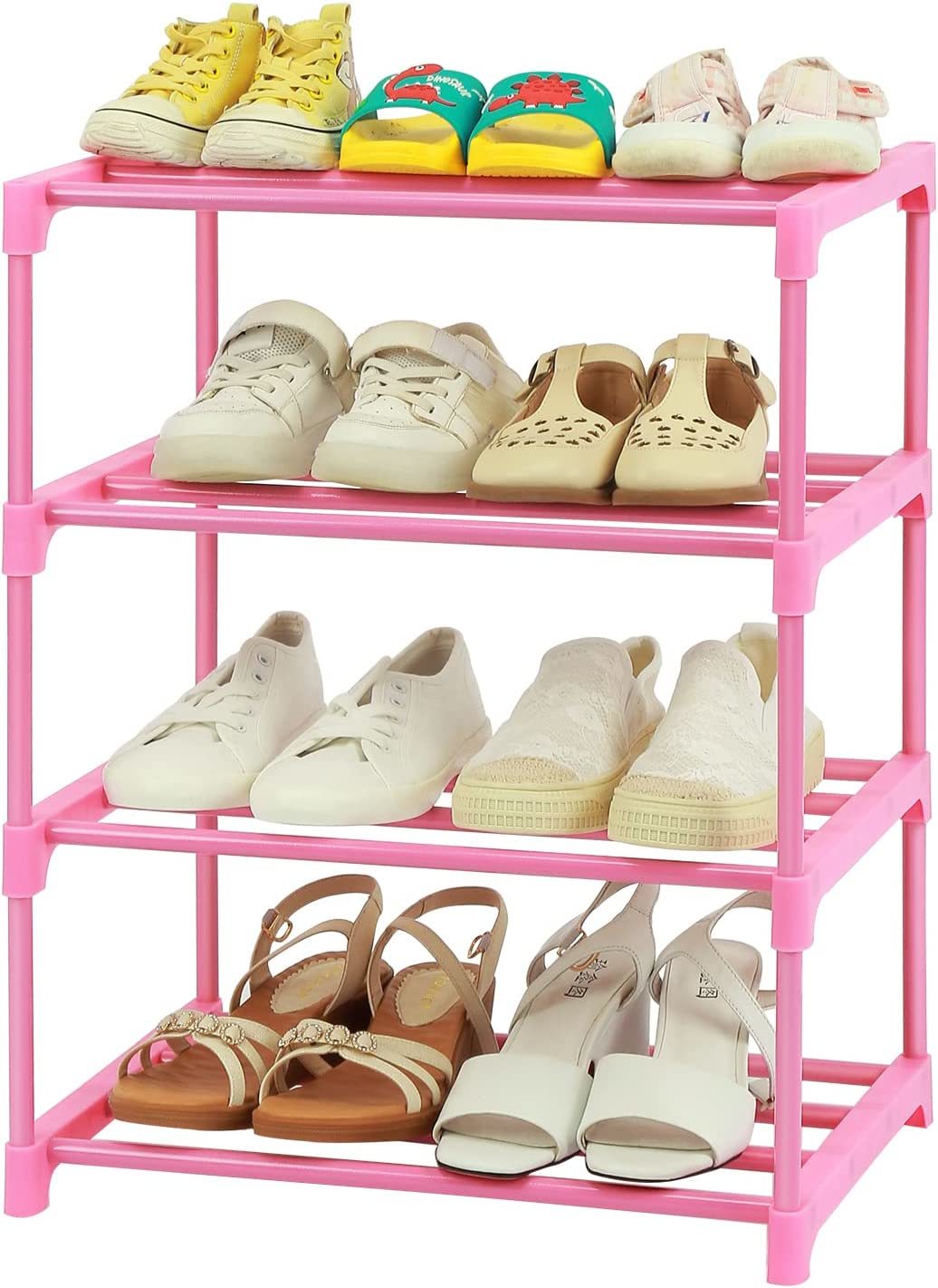 Hithim 4-Tier Free Standing Shoe Racks, Small Shoe Rack For 6-8 Pairs Sh... - $35.99