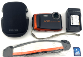 Fujifilm FinePix XP90 Waterproof Digital Camera Orange Shockproof Video ... - £109.09 GBP