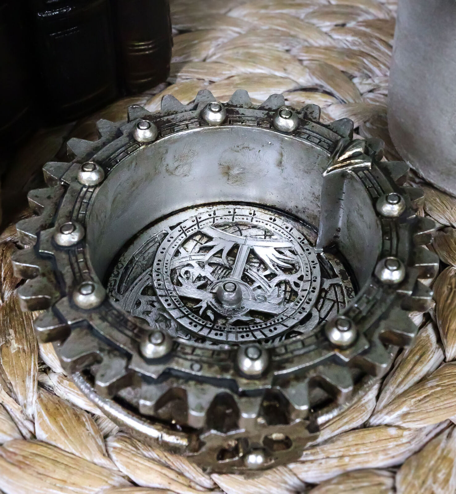 Gothic Steampunk Anguistralobe Path Of Destiny Gears Clockwork Trinket Dish - $19.99
