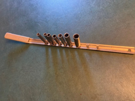 Vintage Sears Roebuck | Socket Rail Holder For 1/4&quot; with 7 deep wall soc... - $277.73 MXN