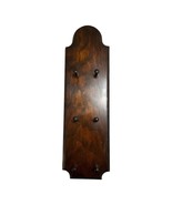 Vintage Wooden Wall Rack - Signed – Dark Stain – 6-Peg Hanging Organizer... - $545.55 MXN