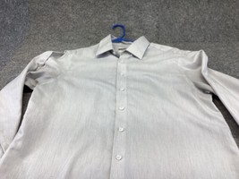 Cremieux Dress Shirt Mens 16 1/2 34 Slim Fit Pima Non Iron Travel Button Up - $14.84