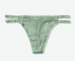 M L Xl Sea Green Allover Lace Double Strappy Thong Pink Victorias Secret Pantie - £8.77 GBP