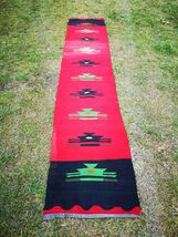 Antique hand woven runner, woolen ethnic pattern runner, Macedonian wool... - $140.00